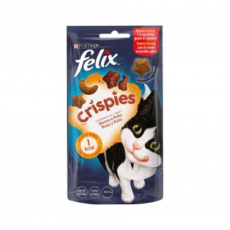 SNACK P/GATO ADULTO CRISPIES VACA/GALINHA 45 GR